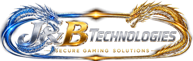 J&B Technologies blue and gold dragon company logo